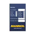 MANNOL Oil Service Sticker 1804